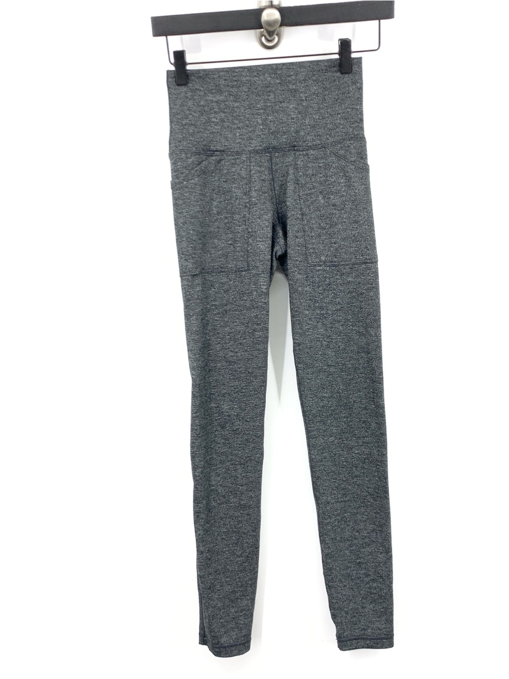 Prana Women Size Small Leggings Pants Black Gray Herringbone Pull On High Rise